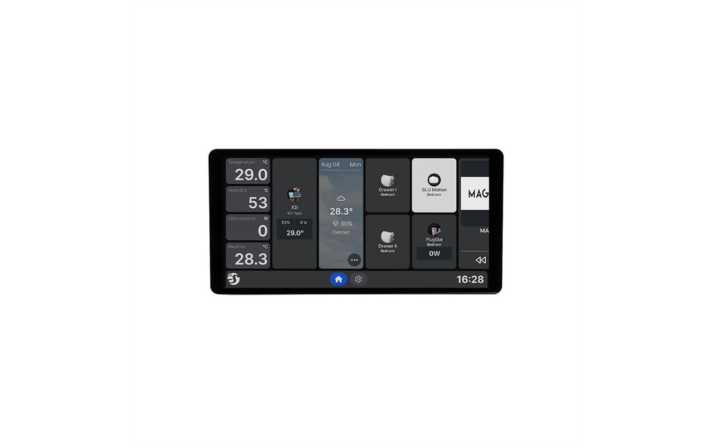 Shelly Encastré – Wall Display X2i Black – wLAN – noir