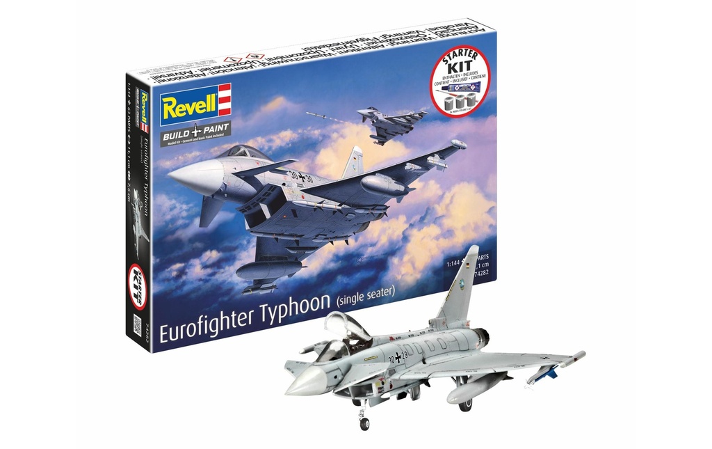 Revell Kit de démarrage Eurofighter Typhoon (single seater) 1:144