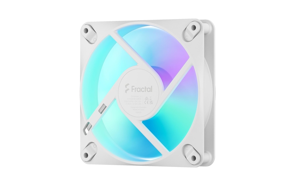 Fractal Design Dynamic 3 120 mm, inversé, blanc