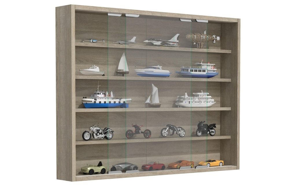 VCM Vitrine Agisa L 77 x 60 cm, chêne soona