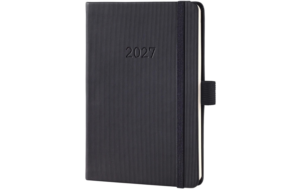 Sigel Agenda hebdomadaire Conceptum 2027 1W/2S, 10.8 x 15.1 cm, noir