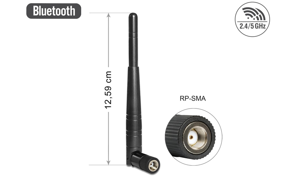 Delock Antenne RP-SMA 3 dBi Rayonnement omni directionnel