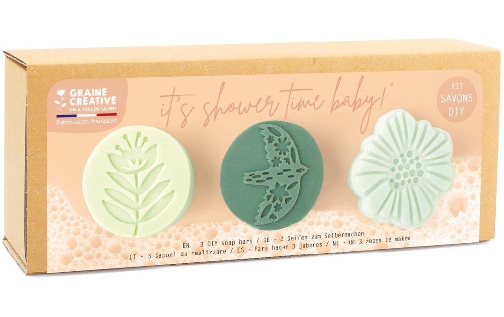 Graine Créative GSeifen DIY Kit bien-être avec 3 blocs de savon et 3 moules
