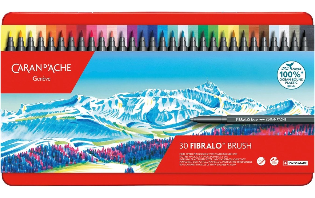 Caran d'Ache Crayon feutre Fibralo Brush avec 30 couleurs