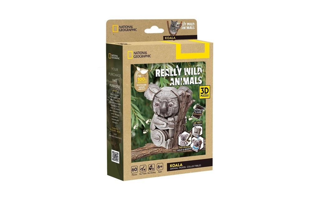 CubicFun Puzzle Koala 3D, 60 pièces