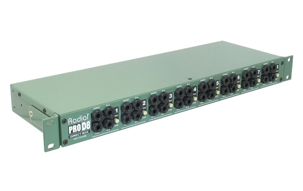 Radial ProD8 Passif, 8 canaux, montage en rack, métal