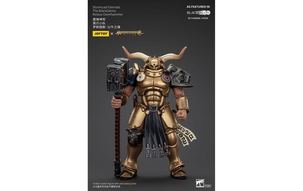 Joy Toy Warhammer Stormcast Eternals Marteau de Blacktalons Rostus Oxen