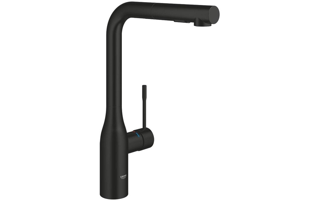 GROHE Essence New noir mat avec double douchette extractible