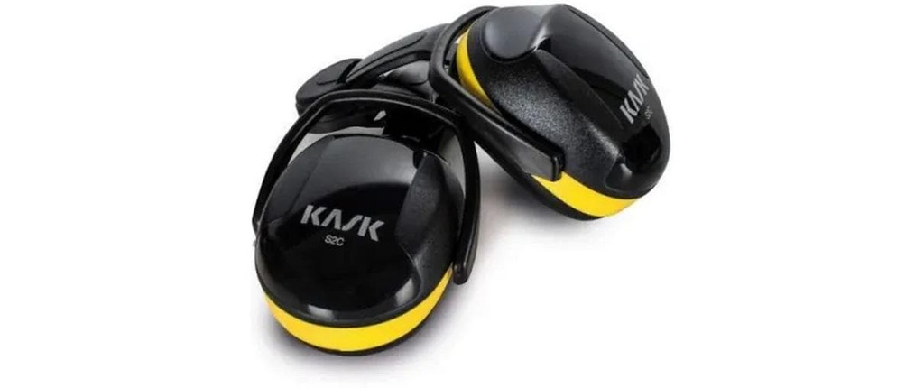 Kask Protection auditive SC2 pour montage sur casque, jaune, SNR 29 dB