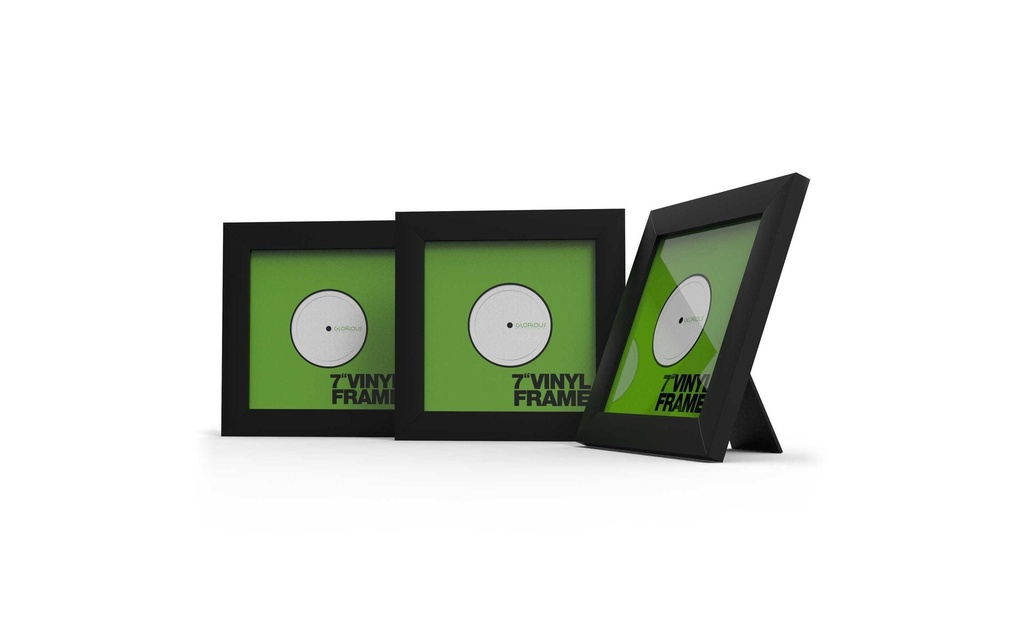 Glorious Kit de cadres en vinyle 7 pouces, noir, pack de 3