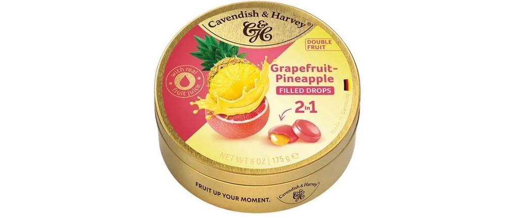 Cavendish & Harvey Bonbons fourrés au pamplemousse et à l'ananas 175 g
