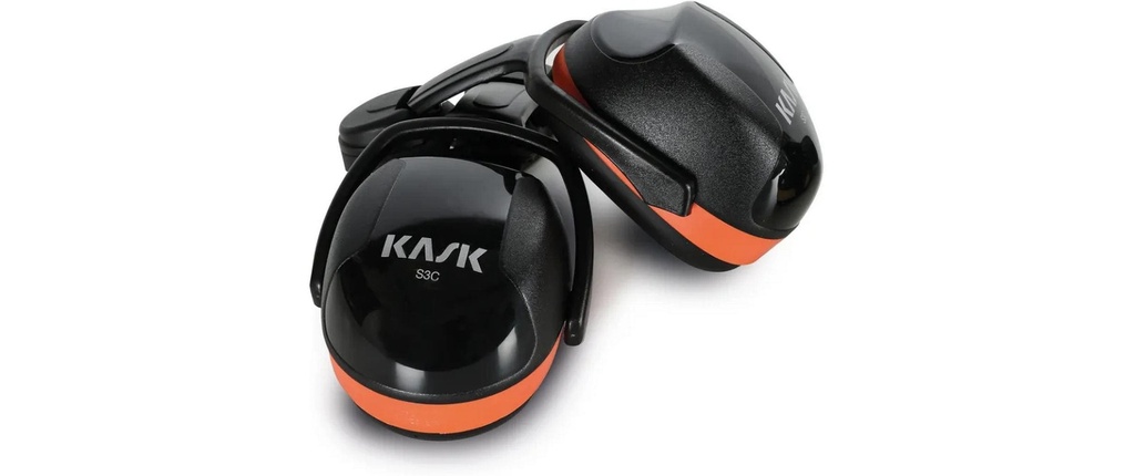 Kask Protection auditive SC3 Noir/orange, rapport signal/bruit de 31 dB, pour casques