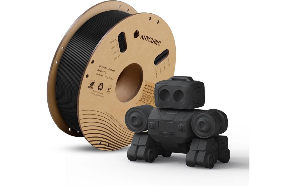 Anycubic Filament Anycubic PLA haute vitesse Noir 1.75 mm 1.125 kg