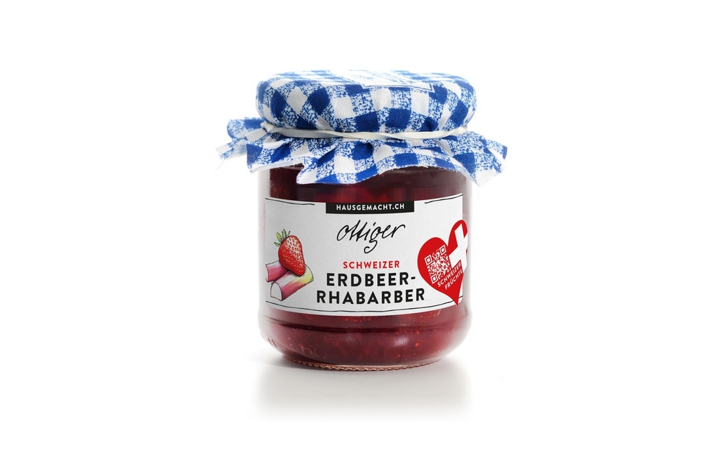 Ottiger Confiture de fraises et rhubarbe 475 g