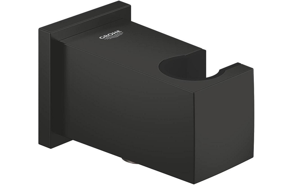 GROHE Euphoria Cube Coude de raccordement mural avec support Noir mat