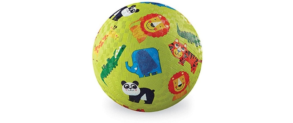 Crocodile Creek Balle de match Caoutchouc naturel Animaux de la jungle 18 cm
