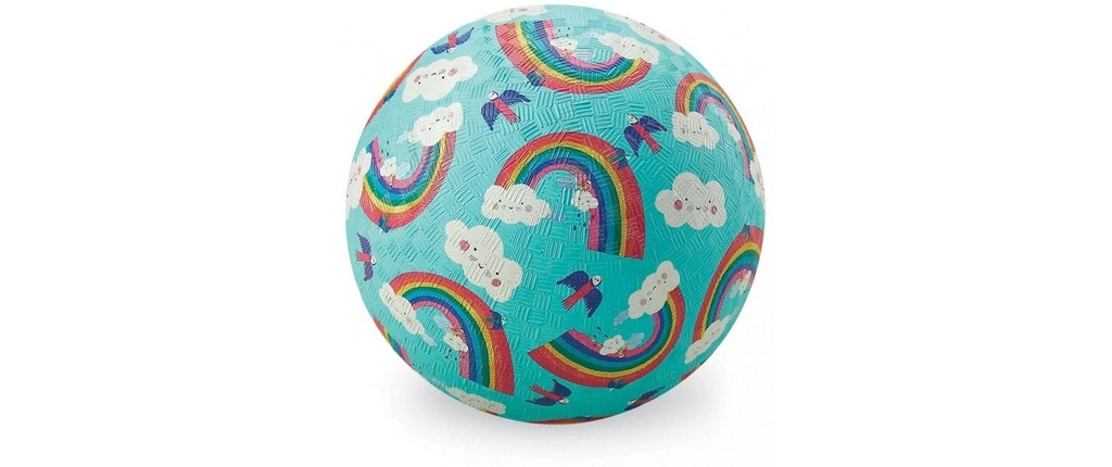 Crocodile Creek Balle de jeu Rêves d'arc-en-ciel Caoutchouc naturel bleu 13 cm