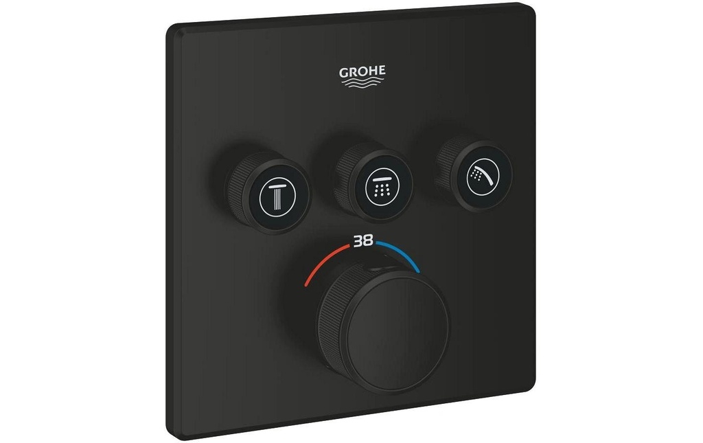 GROHE Grohtherm SmartControl Encastré, thermostat, noir mat