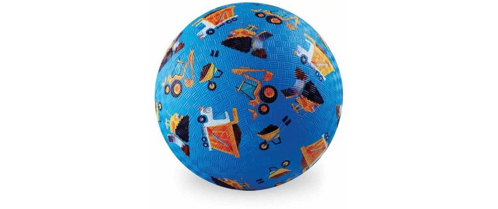 Crocodile Creek Balle de jeu chantier Caoutchouc bleu 13 cm
