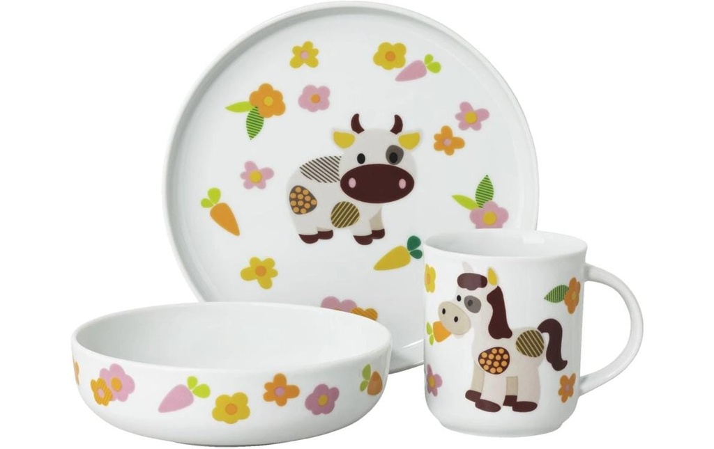THOMAS Kids Farm Set pour enfants 3 pcs. Porcelaine