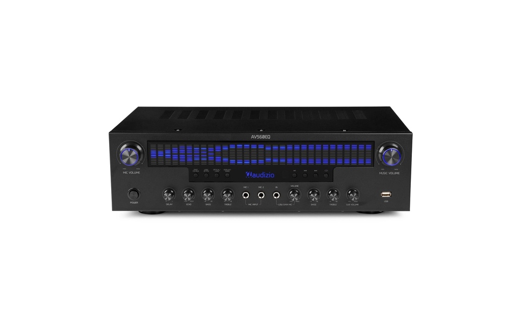 Audizio Amplificateur home cinéma AV560EQ, 5.1, égaliseur, Noir