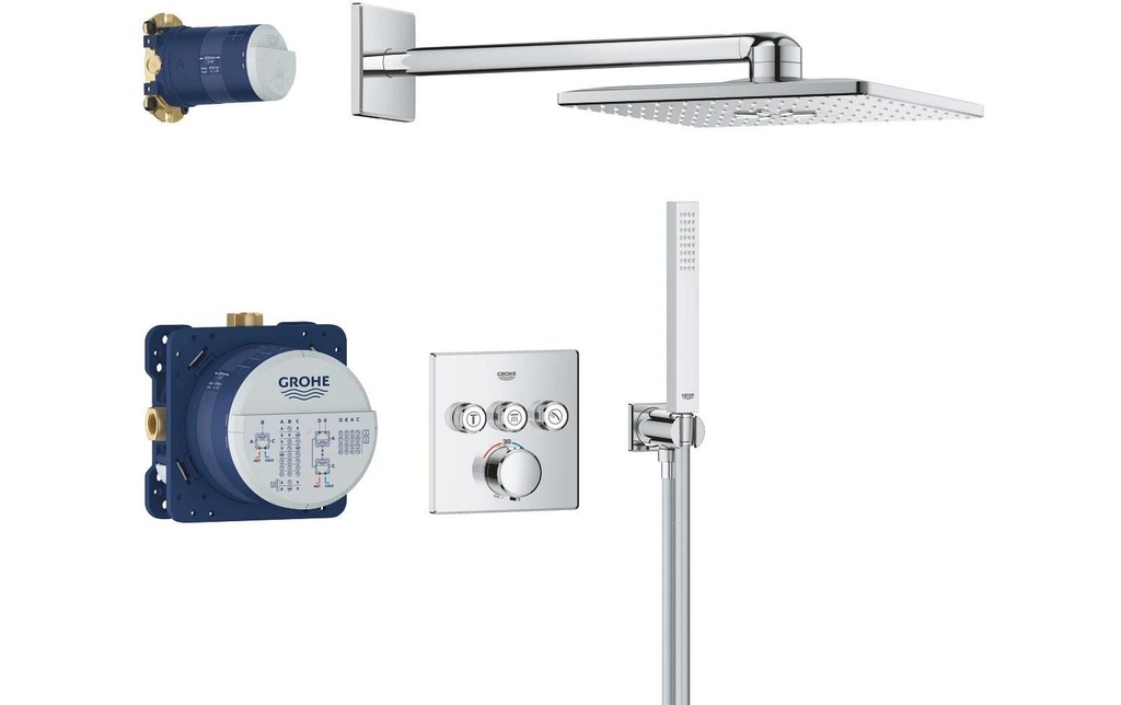 GROHE Precision SmartControl Thermostat encastré chrome carré