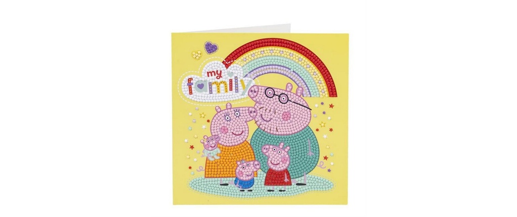 CRAFT Buddy Carte d'art en cristal My Family 18 x 18 cm
