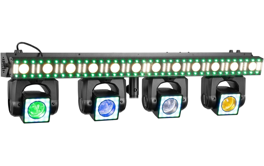 BeamZ ShowBar GO Edge Barre de LED avec 4 têtes mobiles et stroboscope