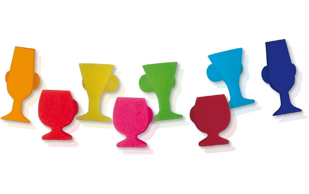 Vin Bouquet Marqueur en verre Verres Multicolore