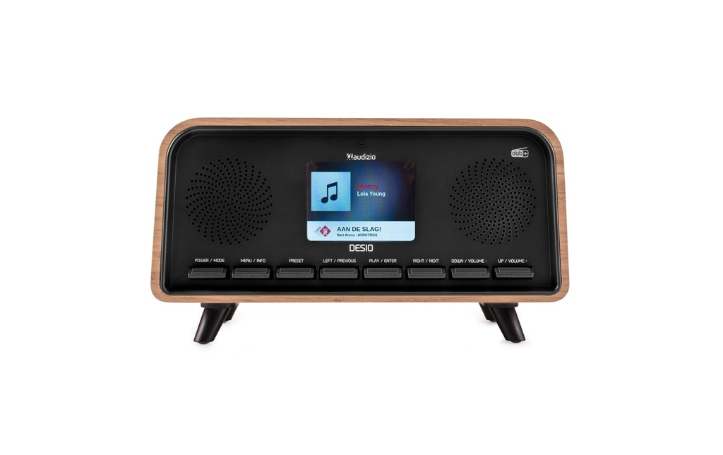 Audizio Radio Desio-LWD Retro DAB+, stéréo, Bluetooth, couleur bois Beige