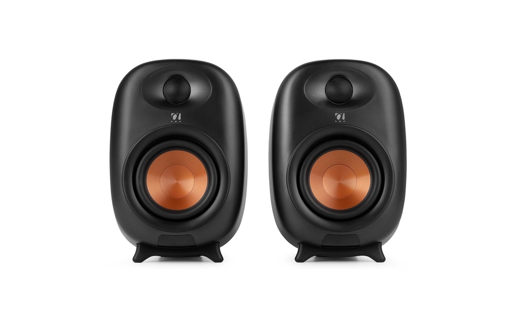 Audizio Paire d’enceintes d’étagère RS80 160 W, BT Gris foncé