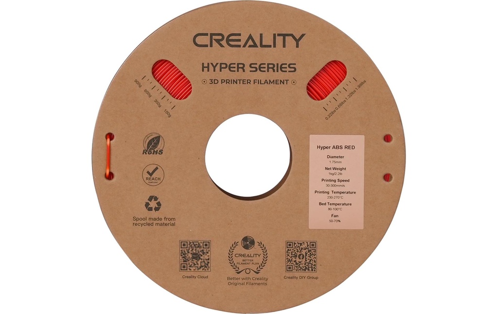 Creality Filament Filament Hyper ABS Jaune/Gris 1.75 mm 1 kg
