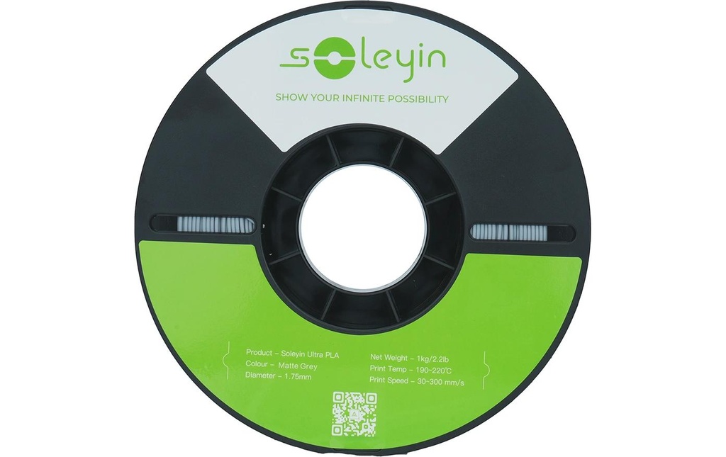 Creality Filament Soleyin Ultra PLA gris mat Gris/Blanc 1.75 mm 1 kg