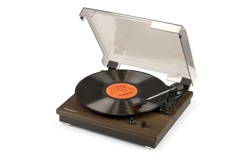 Audizio Tourne-disque Bluetooth RP112D Brun foncé