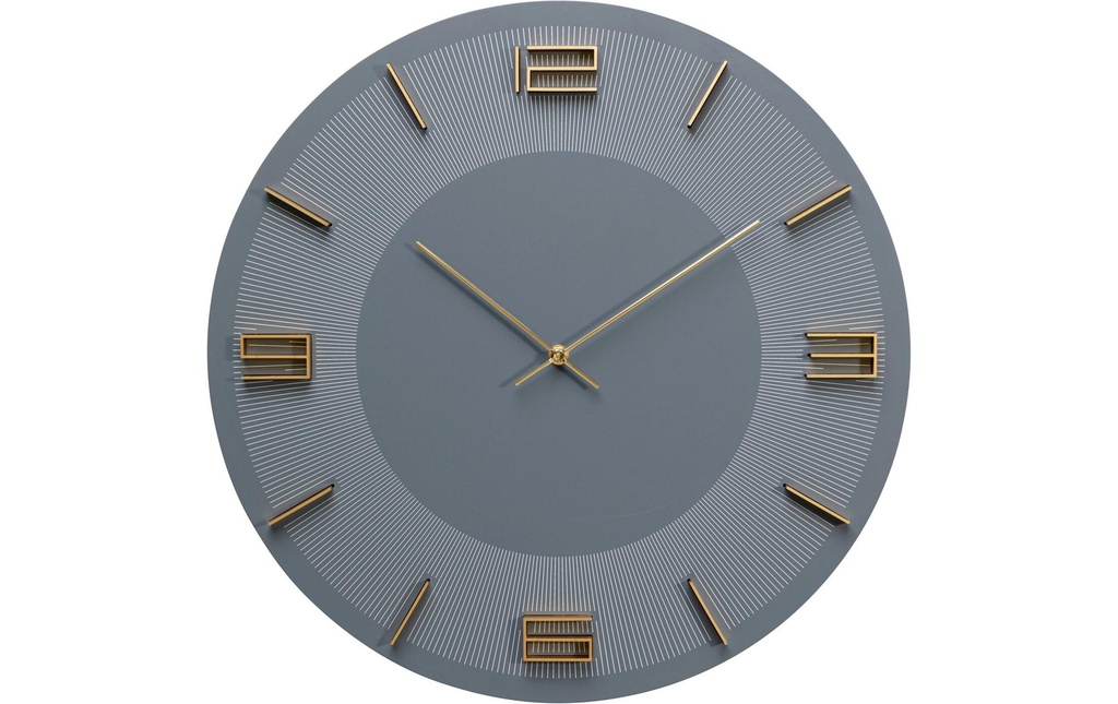 Kare Horloge murale Leonardo, gris / or