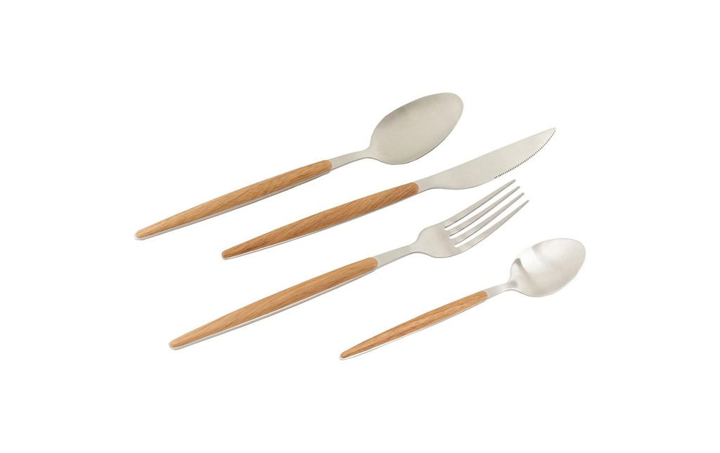 Kare Kits de couverts Paris Nature, 16 pièces, Nature / Argent mat