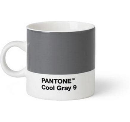 Pantone by Copenhagen Design Tasse à expresso 120 ml, 1 Pièce/s, Blanc/Gris foncé