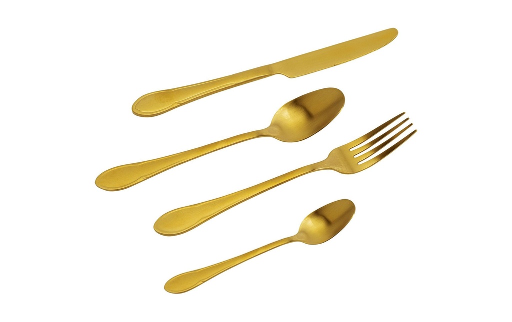 Kare Kits de couverts Cucina, 16 pièces, or mat