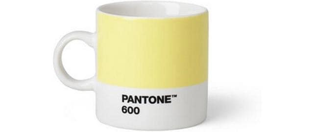 Pantone by Copenhagen Design Tasse à expresso 120 ml, 1 Pièce/s, Jaune clair/Blanc