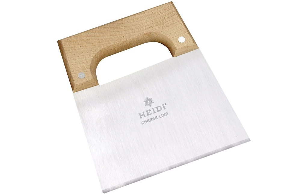 Heidi Cheese Line Line Pelle à fromage Nature, 15 x 15cm, inox et hêtre