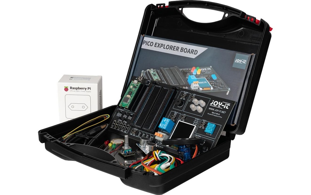 jOY-iT Kit Pico Explorer Coffret de rangement, LED, capteurs