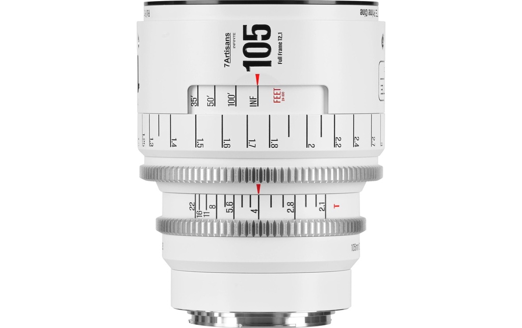 7Artisans Longueur focale fixe 105mm T/2.1 INFINTE Blanc – Canon EF