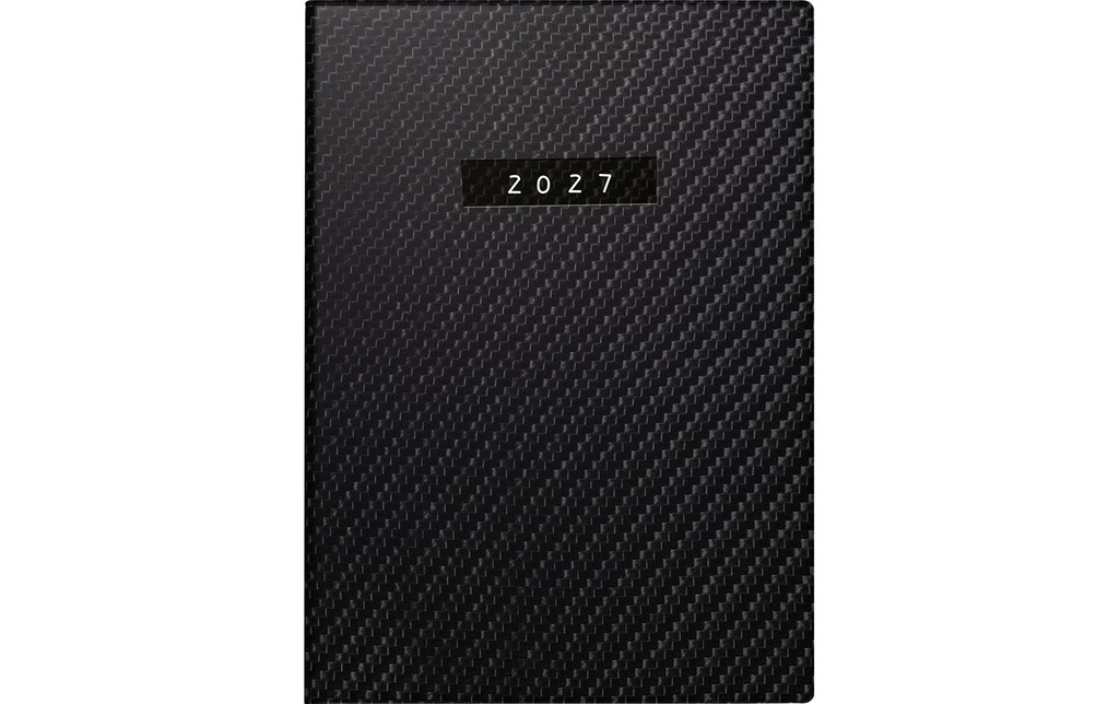 rido idé Agenda de poche Mod. Technique III 2027 Carbon A6, similicuir