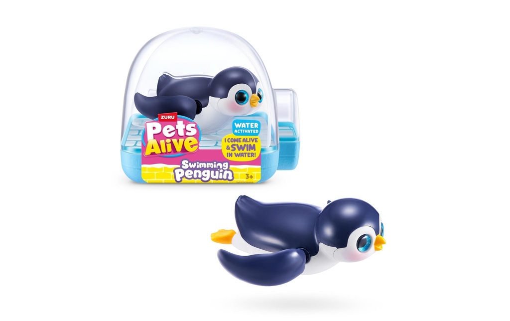 Zuru Pets Alive – Pingouin nageur Flottant, activé par l'eau
