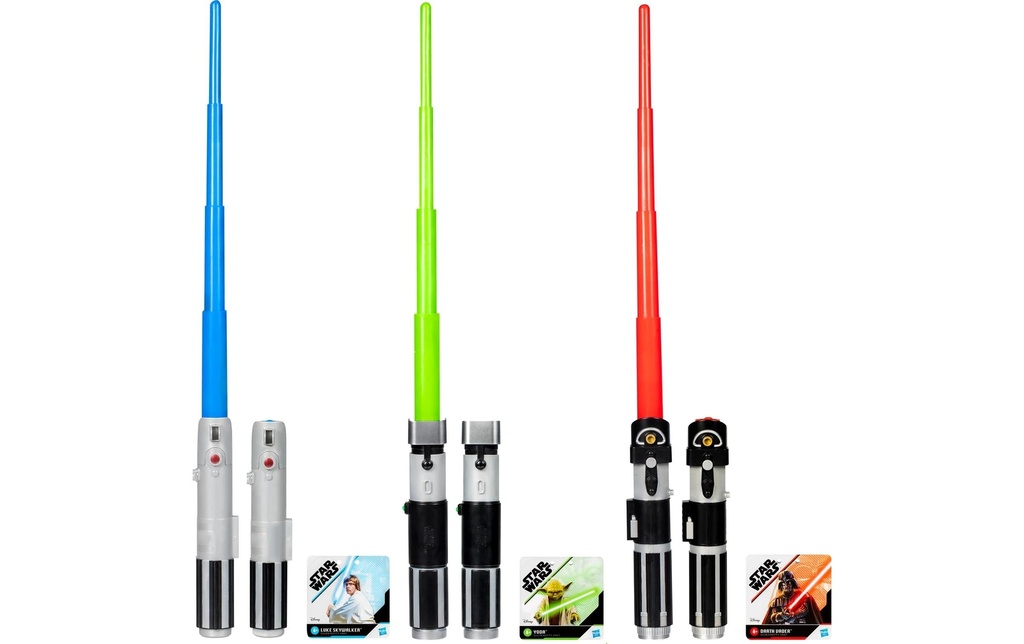 Hasbro Star Wars Sabre laser non extensible, assortiment de 3 pièces