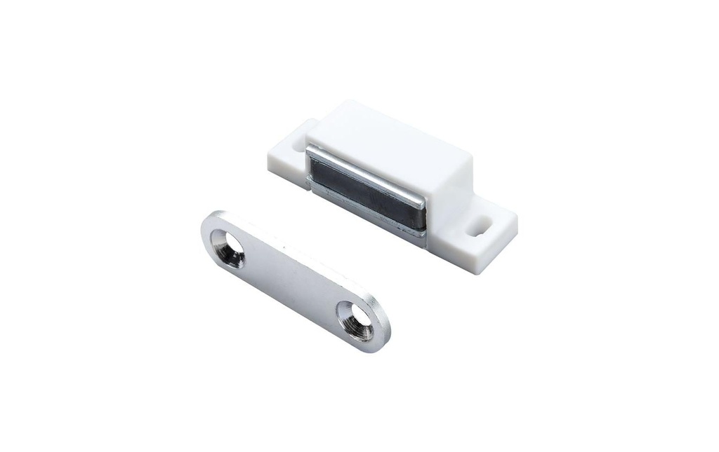 HETTICH loquet magnétique 15 x 14 mm, force de retenue 5 kg, blanc