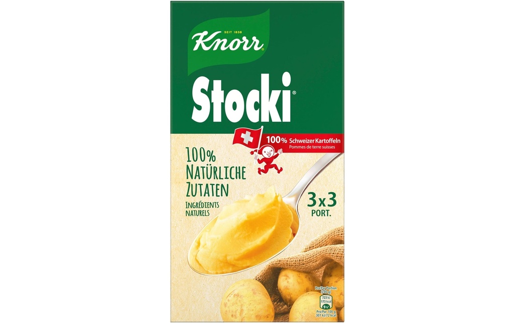 Knorr Stocki Purée de pommes de terre 100% naturelle Purée de pommes de terre