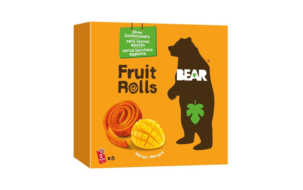 BEAR Bonbons gommeux Bear Fruit Rolls Mango 100 g