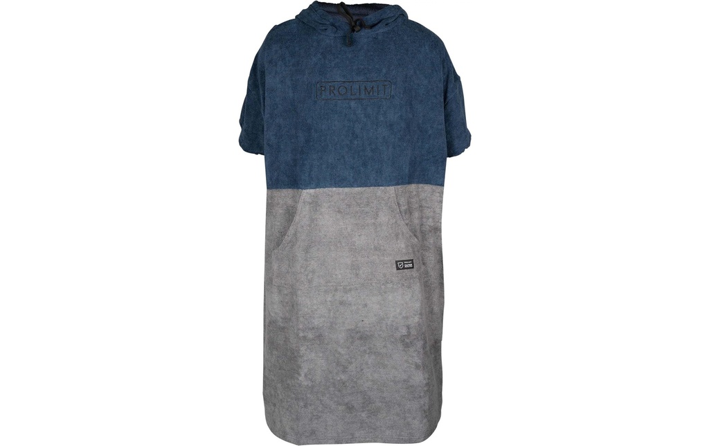 Prolimit Poncho de bain Taille unique, Bleu marine/Gris
