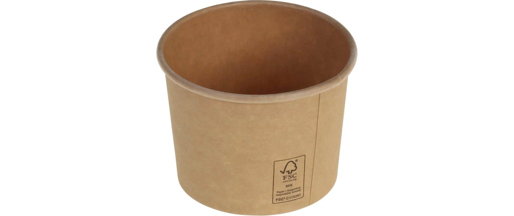 belesse nature Pot à glace Kraft/PLA 120 ml 50 Pièce/s